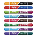 EXPO 2-in-1 Dry Erase Markers, Fine/Broad Chisel Tips, Assorted Colors, 8/Pack