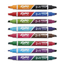 EXPO 2-in-1 Dry Erase Markers, Fine/Broad Chisel Tips, Assorted Colors, 8/Pack