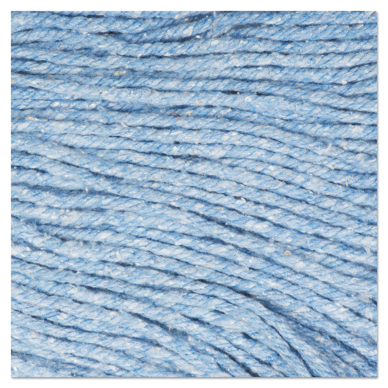 Boardwalk Super Loop Wet Mop Head, Cotton/Synthetic Fiber, 5" Headband, Medium Size, Blue, 12/Carton