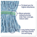 Boardwalk Super Loop Wet Mop Head, Cotton/Synthetic Fiber, 5" Headband, Medium Size, Blue