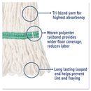 Boardwalk Super Loop Wet Mop Head, Cotton/Synthetic Fiber, 5" Headband, Medium Size, White, 12/Carton