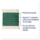 Boardwalk Super Loop Wet Mop Head, Cotton/Synthetic Fiber, 5" Headband, Medium Size, White, 12/Carton