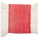 Boardwalk Super Loop Wet Mop Head, Cotton/Synthetic Fiber, 5" Headband, Large Size, White, 12/Carton