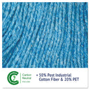 Boardwalk Super Loop Wet Mop Head, Cotton/Synthetic Fiber, 5" Headband, Large Size, Blue