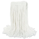 Boardwalk Cut-End Wet Mop Head, Rayon, No. 20, White, 12/Carton