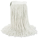 Boardwalk Cut-End Wet Mop Head, Cotton, No. 24, White