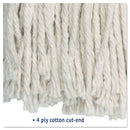 Boardwalk Cut-End Wet Mop Head, Cotton,