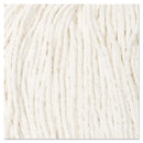 Boardwalk Cut-End Wet Mop Head, Rayon, No. 24, White, 12/Carton