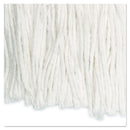 Boardwalk Cut-End Wet Mop Head, Rayon, No. 24, White, 12/Carton
