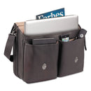 Solo Executive Leather Briefcase, Fits Devices Up to 16", Leather, 16.5 x 5 x 13, Espresso