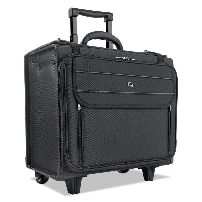 Solo Classic Rolling Catalog Case, Fits Devices Up to 17.3", Polyester, 18 x 7 x 14, Black