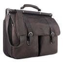 Solo Executive Leather Briefcase, Fits Devices Up to 16", Leather, 16.5 x 5 x 13, Espresso
