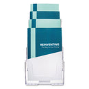 deflecto 4-Compartment DocuHolder, Booklet Size, 6.88w x 6.25d x 10h, Clear