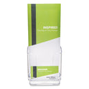 deflecto DocuHolder for Countertop/Wall-Mount w/Card Holder, 4.38w x 4.25d x 7.75h, Clear