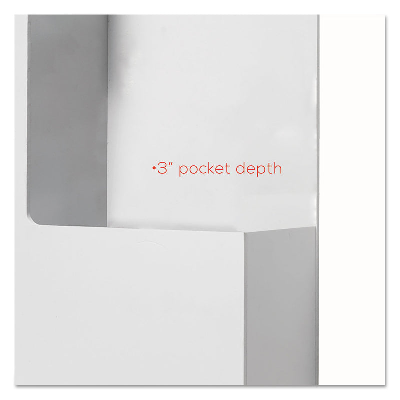deflecto Suggestion Box Literature Holder with Locking Top, 13.75 x 3.63 x 13.94, Plastic, White