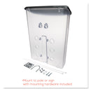 deflecto Outdoor Literature Box, 10w x 4.5d x 13.13h, Clear/Black