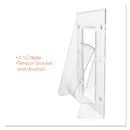 deflecto Stand-Tall Wall-Mount Literature Rack, Leaflet, 4.56w x 3.25d x 11.88h, Clear