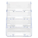 deflecto 4-Pocket Business Card Holder, Holds 200 Cards, 3.94 x 3.5 x 3.75, Plastic, Clear