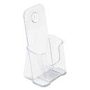 deflecto DocuHolder for Countertop/Wall-Mount, Leaflet Size, 4.25w x 3.25d x 7.75h, Clear
