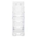 deflecto 4-Compartment DocuHolder, Leaflet Size, 4.88w x 6.13d x 10h, Clear