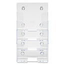 deflecto 4-Compartment DocuHolder, Booklet Size, 6.88w x 6.25d x 10h, Clear