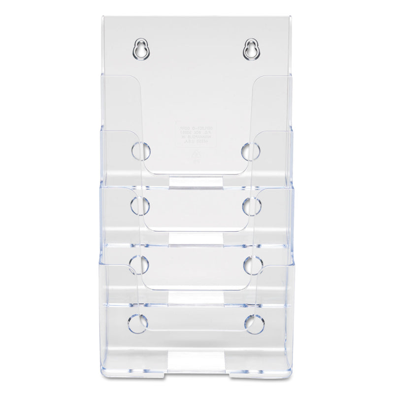 deflecto 4-Compartment DocuHolder, Booklet Size, 6.88w x 6.25d x 10h, Clear