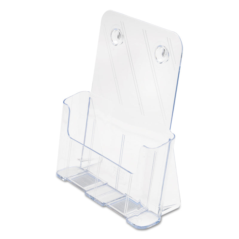 deflecto DocuHolder for Countertop/Wall-Mount, Magazine, 9.25w x 3.75d x 10.75h, Clear