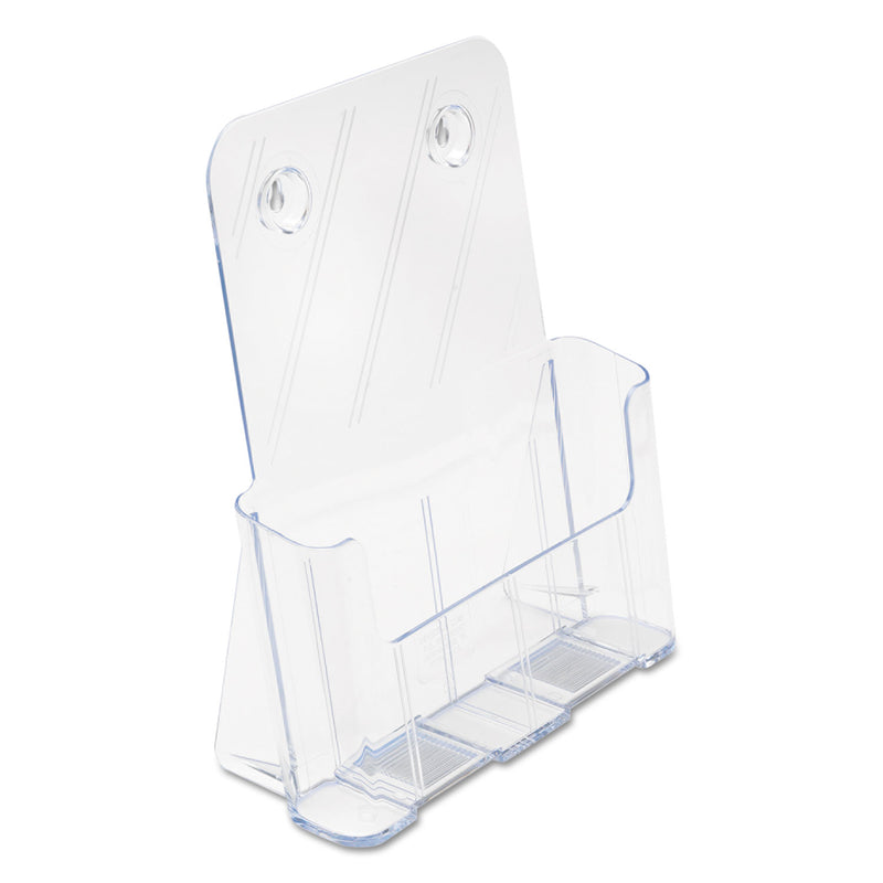 deflecto DocuHolder for Countertop/Wall-Mount, Magazine, 9.25w x 3.75d x 10.75h, Clear