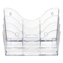 deflecto 3-Tier Document Organizer w/6 Removable Dividers, 14w x 3.5d x 11.5h, Clear