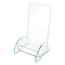 deflecto Euro-Style DocuHolder, Leaflet Size, 4.5w x 4.5d x 7.88h, Green Tinted