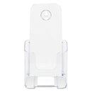 deflecto DocuHolder for Countertop/Wall-Mount, Leaflet Size, 4.25w x 3.25d x 7.75h, Clear