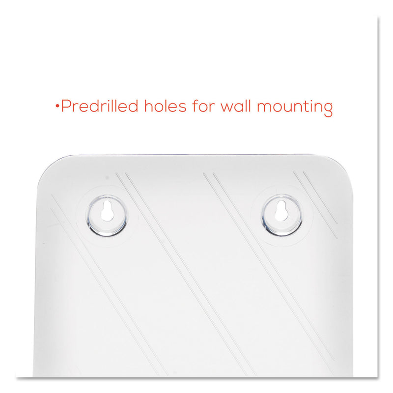 deflecto DocuHolder for Countertop/Wall-Mount, Magazine, 9.25w x 3.75d x 10.75h, Clear