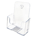 deflecto DocuHolder for Countertop/Wall-Mount, Booklet Size, 6.5w x 3.75d x 7.75h, Clear