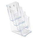 deflecto 4-Compartment DocuHolder, Leaflet Size, 4.88w x 6.13d x 10h, Clear