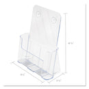 deflecto DocuHolder for Countertop/Wall-Mount, Magazine, 9.25w x 3.75d x 10.75h, Clear