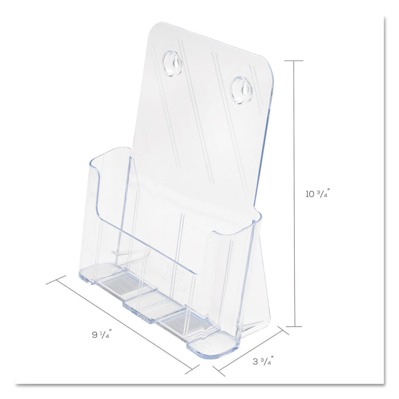 deflecto DocuHolder for Countertop/Wall-Mount, Magazine, 9.25w x 3.75d x 10.75h, Clear
