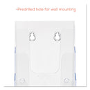 deflecto 4-Compartment DocuHolder, Leaflet Size, 4.88w x 6.13d x 10h, Clear