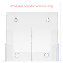 deflecto 6-Compartment DocuHolder, Leaflet Size, 9.63w x 6.25d x 12.63h, Clear