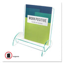 deflecto Euro-Style DocuHolder, Magazine Size, 9.81w x 6.31d x11h, Green Tinted