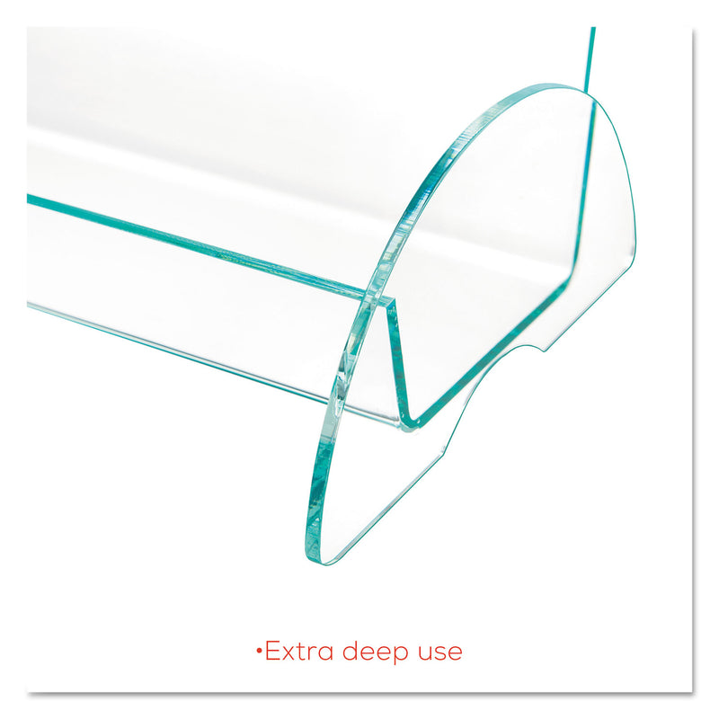 deflecto Euro-Style DocuHolder, Magazine Size, 9.81w x 6.31d x11h, Green Tinted