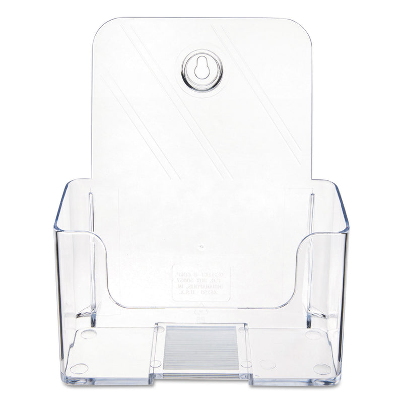 deflecto DocuHolder for Countertop/Wall-Mount, Booklet Size, 6.5w x 3.75d x 7.75h, Clear