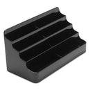deflecto 8-Tier Recycled Business Card Holder, Holds 400 Cards, 7.88 x 3.88 x 3.38, Plastic, Black