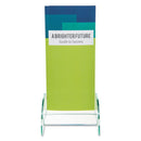 deflecto Euro-Style DocuHolder, Leaflet Size, 4.5w x 4.5d x 7.88h, Green Tinted