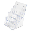 deflecto 4-Compartment DocuHolder, Booklet Size, 6.88w x 6.25d x 10h, Clear