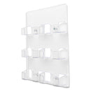 deflecto 6-Pocket Business Card Holder, Holds 480 Cards, 8.5 x 1.63 x 9.75, Plastic, Clear