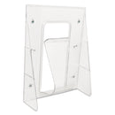 deflecto Stand-Tall Wall-Mount Literature Rack, Magazine, 9.13w x 3.25d x 11.88h, Clear