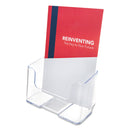 deflecto DocuHolder for Countertop/Wall-Mount, Booklet Size, 6.5w x 3.75d x 7.75h, Clear