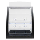 deflecto 3-Tier Literature Holder, Leaflet Size, 11.25w x 6.94d x 13.31h, Black