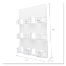 deflecto 6-Pocket Business Card Holder, Holds 480 Cards, 8.5 x 1.63 x 9.75, Plastic, Clear