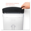 deflecto Outdoor Literature Box, 10w x 4.5d x 13.13h, Clear/Black